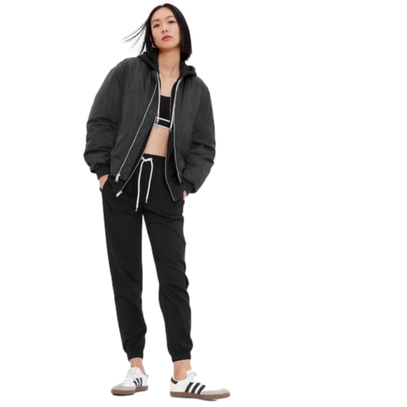 GAP Vintage Soft Knit Joggers Navy Cream Drawstring - Picture 2 of 16